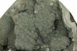 Prasiolite (Green Quartz) Geode With Stand #100328-2